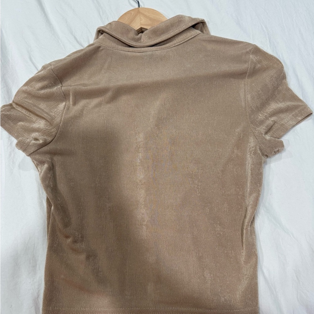 H&M Beige Button Down Casual Shirt - Picture 3 of 5